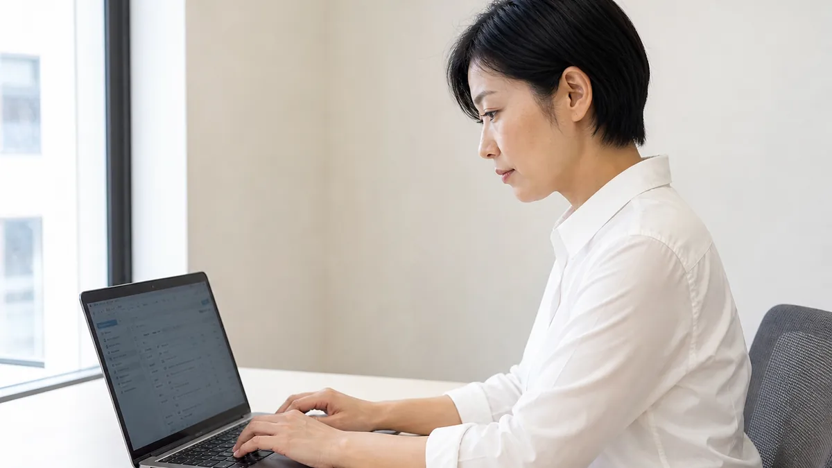データ入力の作業のようす