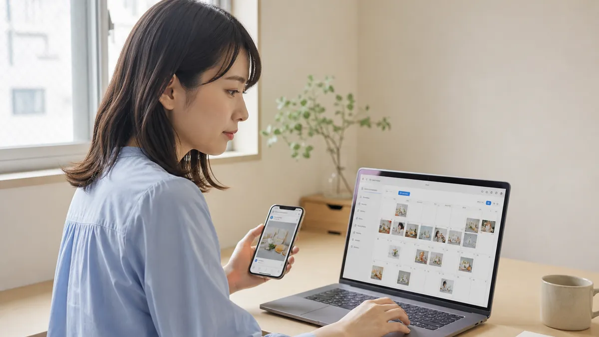 SNS運用の作業のようす